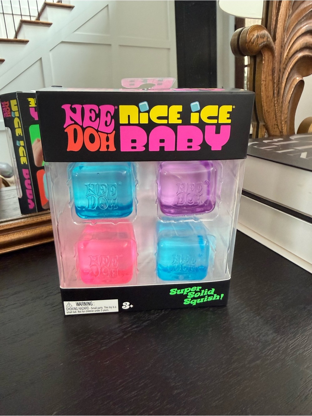 Nee Doh Nice Ice Baby 4-Pack Squishy Toys - Blue, Purple, Pink